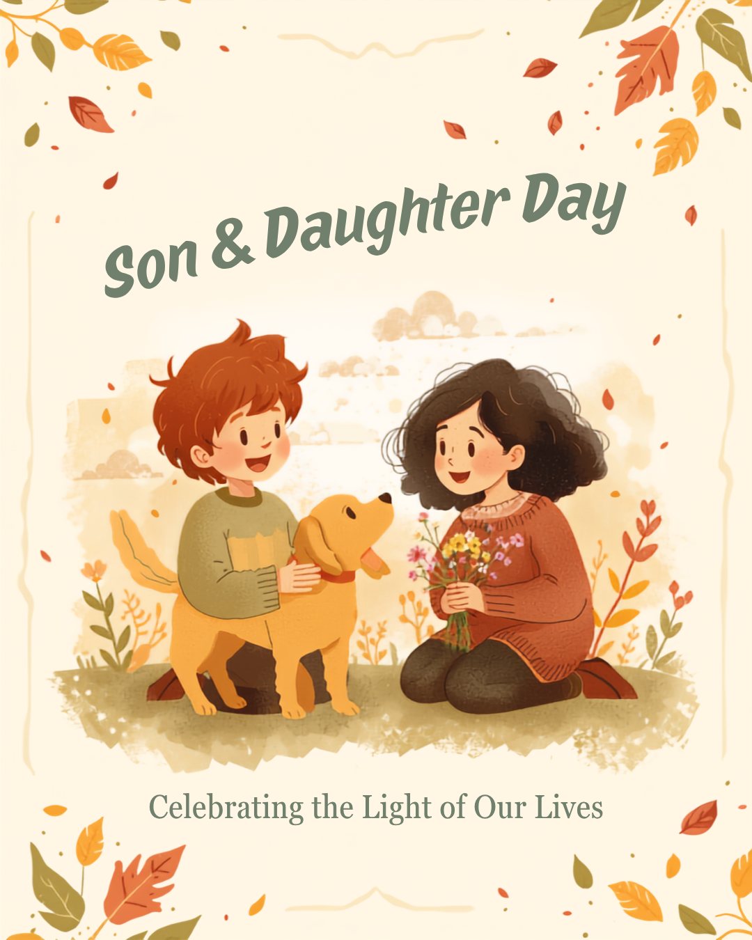 🌿 Son and Daughter Day 🌿

Today is a beautiful reminder to celebrate the incredible little people who fill our lives with love, laughter and purpose.

Every child deserves to know they are deeply loved, valued and exactly enough, just as they are.

Take a moment today to tell your son or daughter how proud you are of them, encourage their unique strengths, and remind them that they are cherished every single day.

Because the words we speak today can become the confidence they carry into tomorrow. 💚

Happy Son and Daughter Day to all the amazing families celebrating today.

#SonAndDaughterDay #CelebrateChildhood #FamilyLove #ParentingJourney #RaisingKindHumans